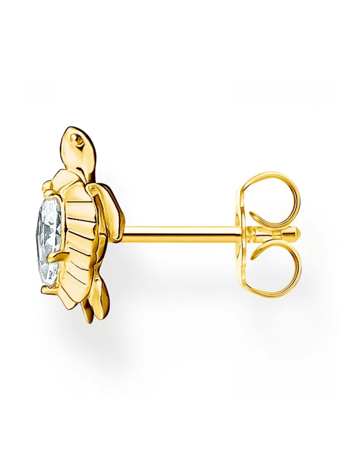 Thomas Sabo Einzel-Ohrstecker Schildkrote Goldfarben | Damenschmuck