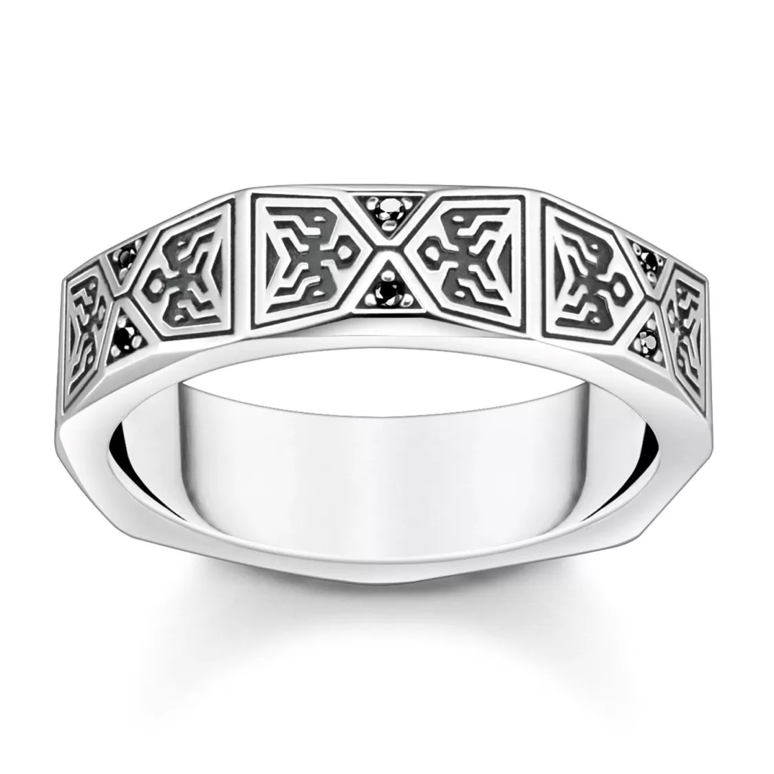 Thomas Sabo Herren-Ring Mit Schwarzen Steinen | Herrenschmuck