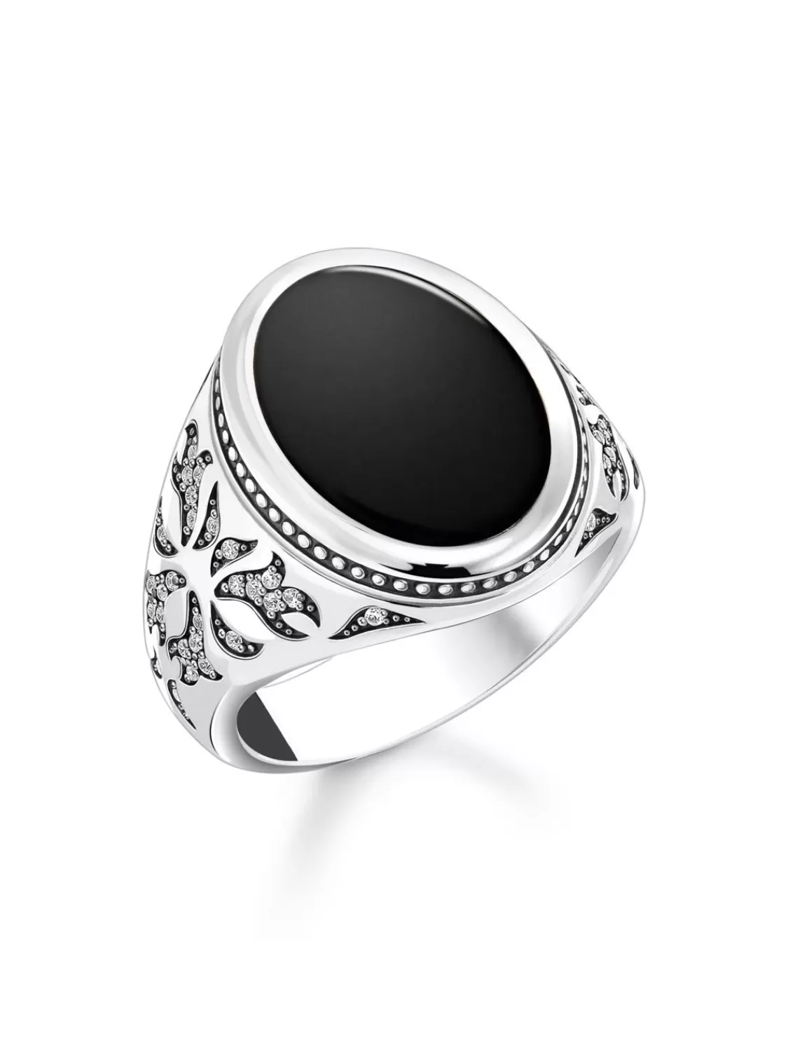 Thomas Sabo Herren-Siegelring Mit Schwarzem Onyx Silber | Herrenschmuck