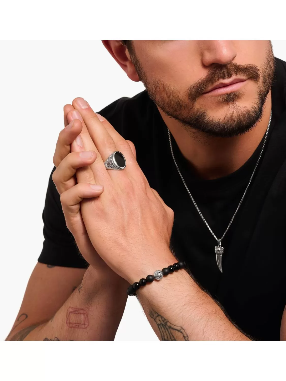 Thomas Sabo Herren-Siegelring Mit Schwarzem Onyx Silber | Herrenschmuck