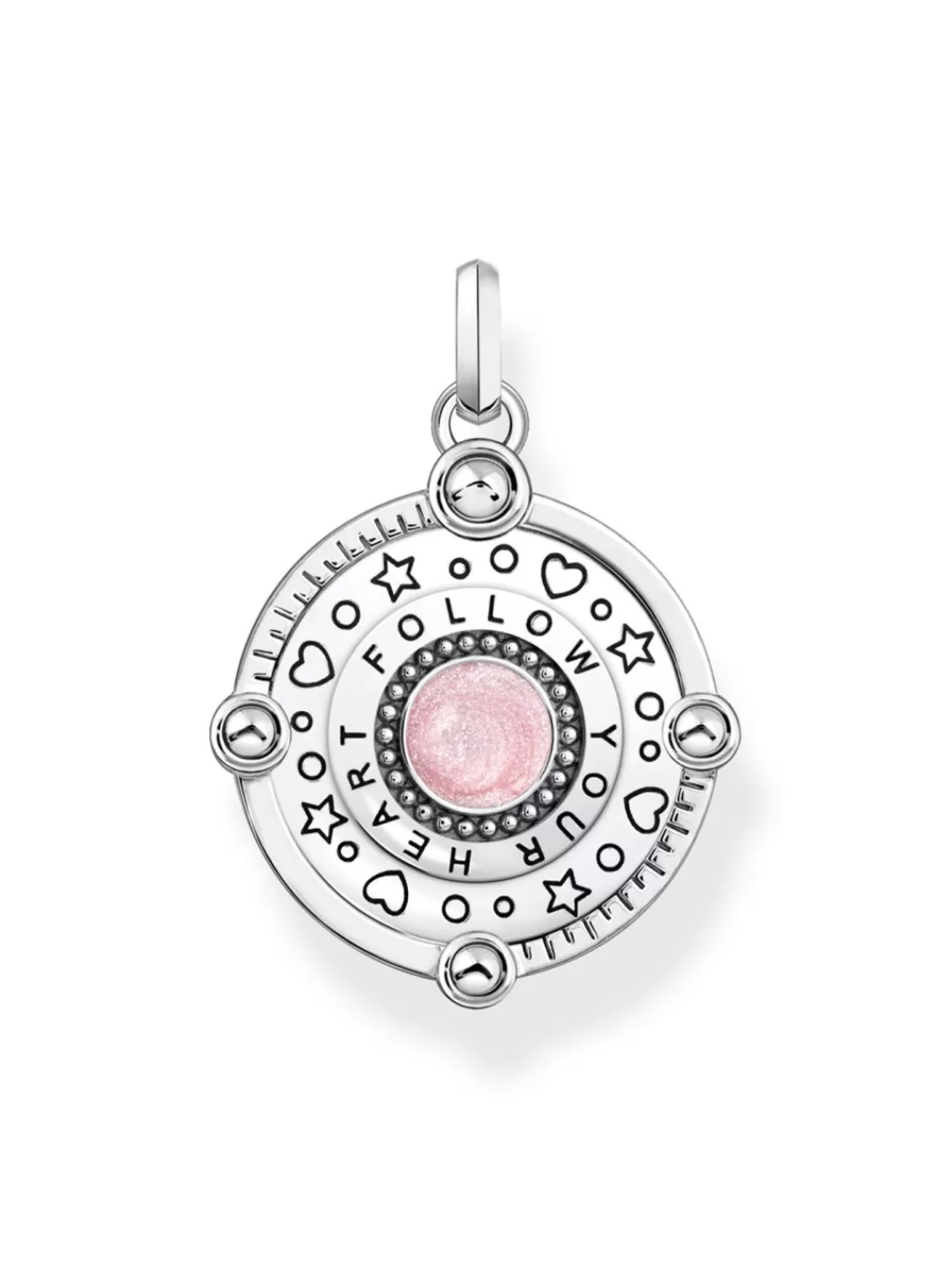 Thomas Sabo Ketten-Anhanger Rosa Mit Herzplanet Und Steinen Silber | Damenschmuck