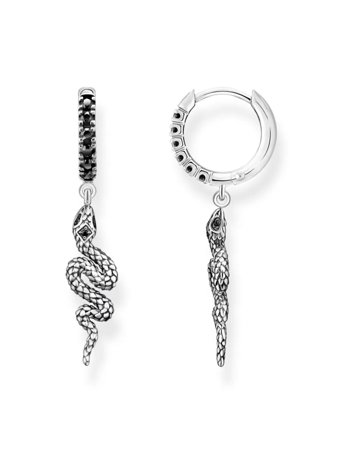 Thomas Sabo Ohrringe Schlange Und Schwert Geschwarzt | Herrenschmuck