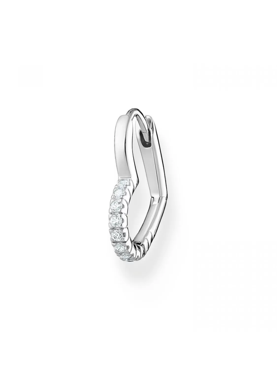 Thomas Sabo Single Silber-Ohrring Herz Mit Weisen Steinen | Damenschmuck