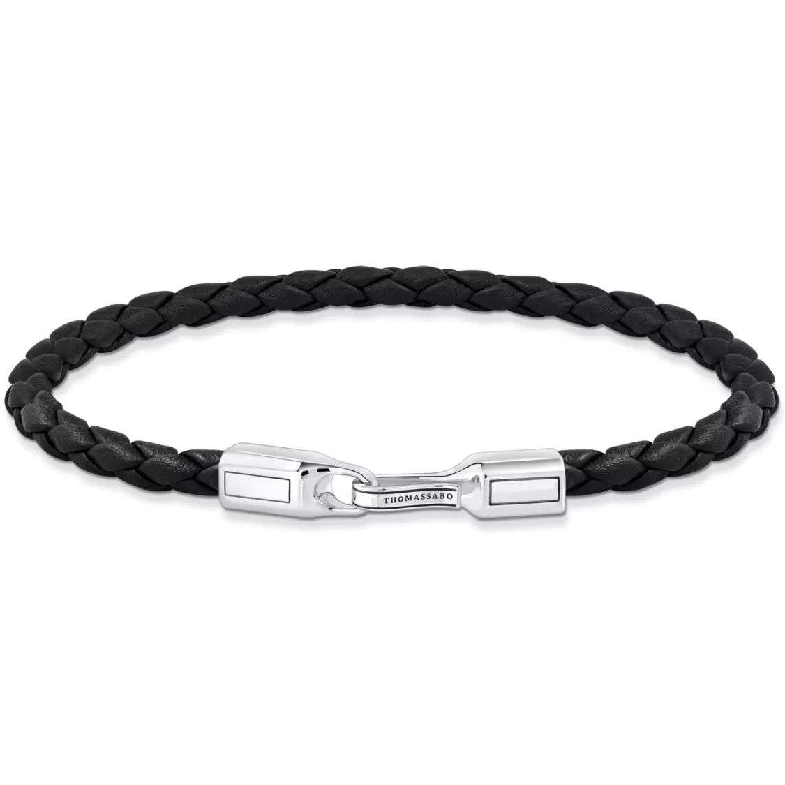 Thomas Sabo Unisex Lederarmband Schwarz Silber | Herrenschmuck