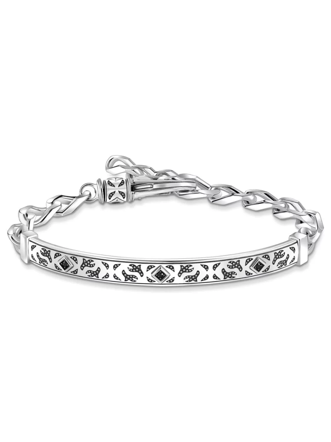 Thomas Sabo Unisex Silberarmband Mit Zirkonia Und Muster | Herrenschmuck