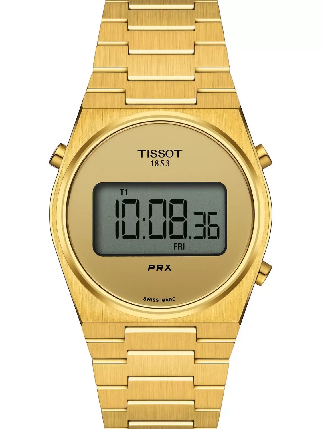 Tissot Damen-Armbanduhr Prx Digital 35 Goldfarben | Damenuhren