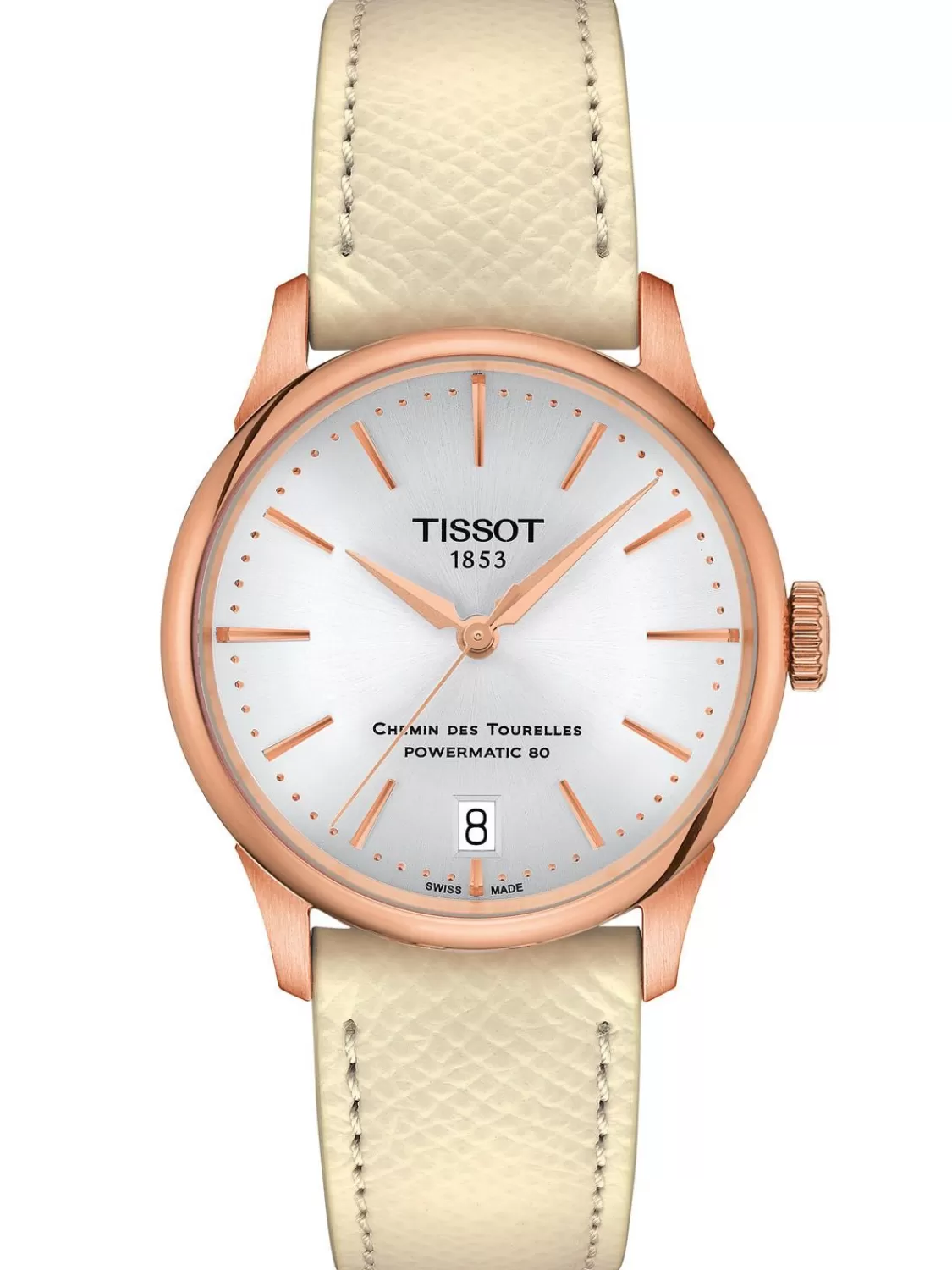 Tissot Damen-Automatikuhr Chemin Des Tourelles 34 Mm Beige | Damenuhren