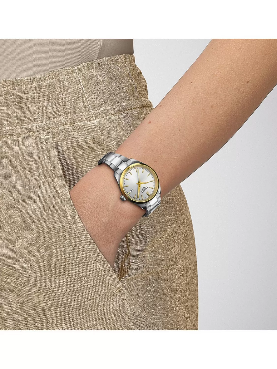 Tissot Damenuhr Bicolor Pr 100 34 Mm | Damenuhren