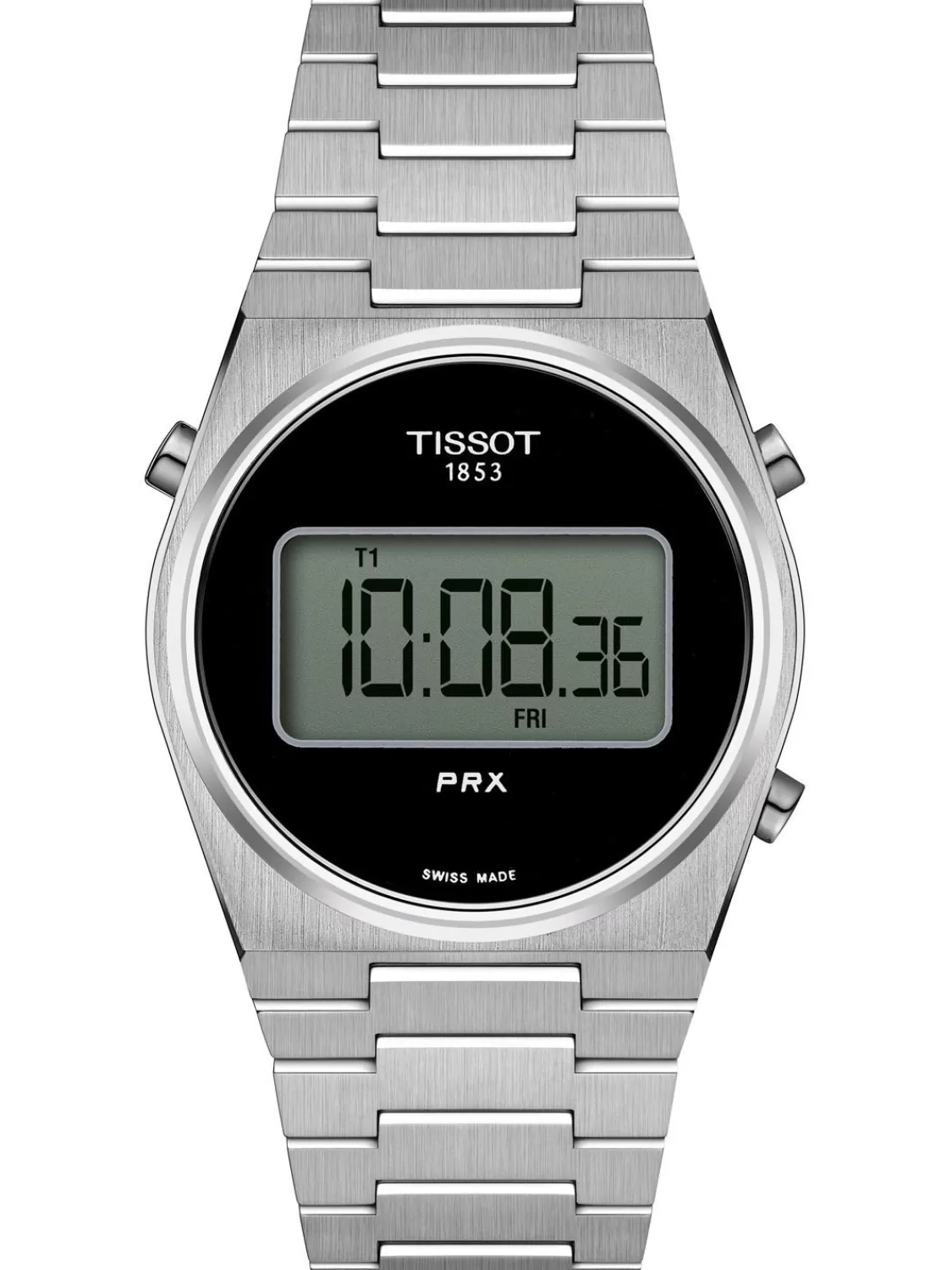 Tissot Damenuhr Prx Digital 35 Stahl/Schwarz | Damenuhren