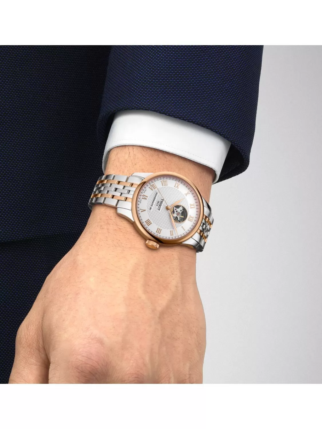 Tissot Herrenuhr Automatik Le Locle Open Heart Bicolor | Herrenuhren
