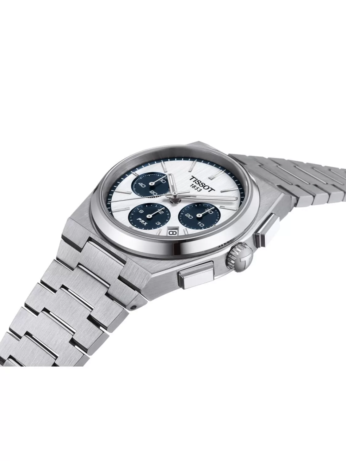 Tissot Herrenuhr Automatik Prx Chronograph Silber/Blau | Herrenuhren