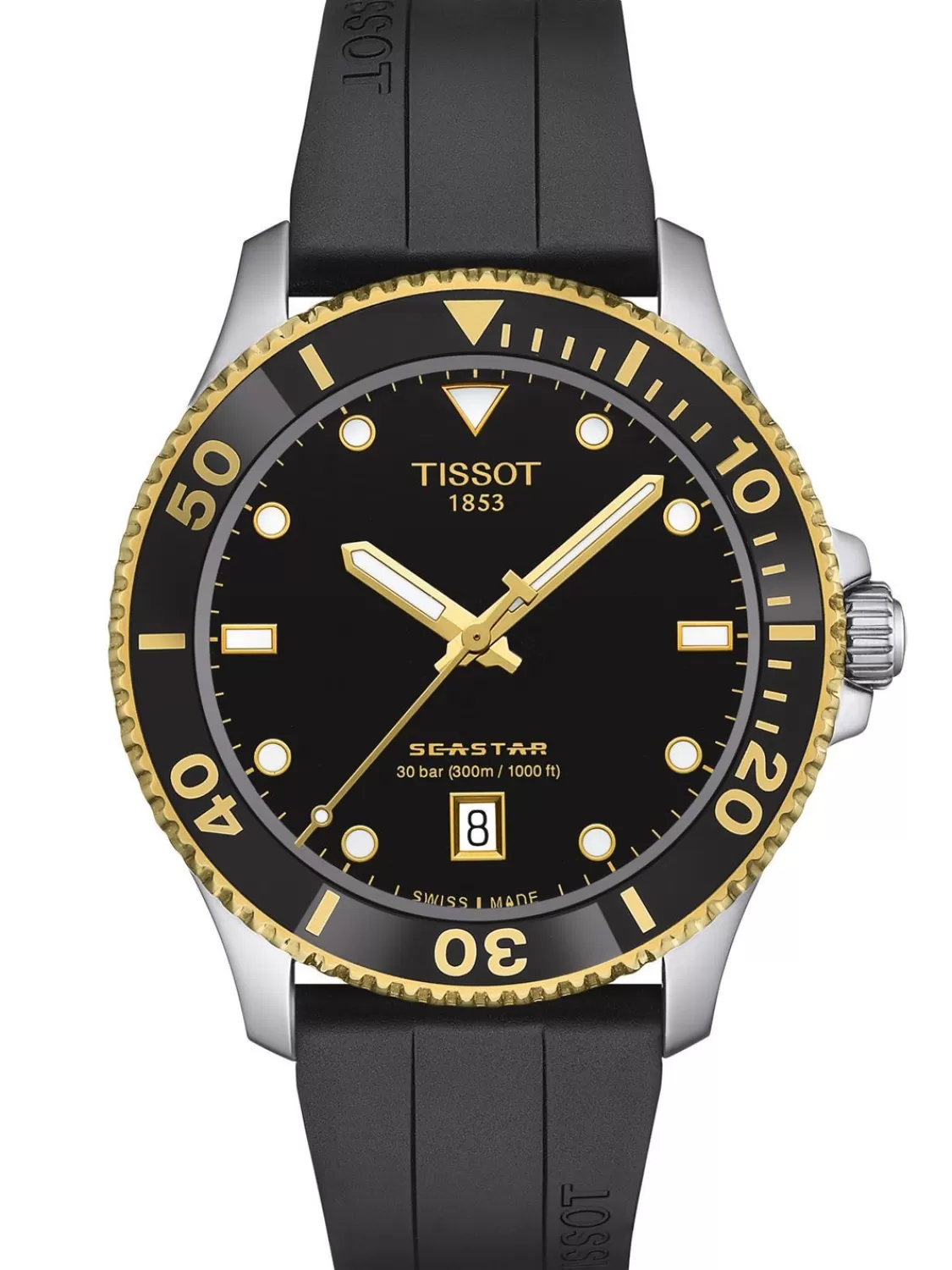 Tissot Taucheruhr Seastar 1000 40 Mm Schwarz/Bicolor | Herrenuhren
