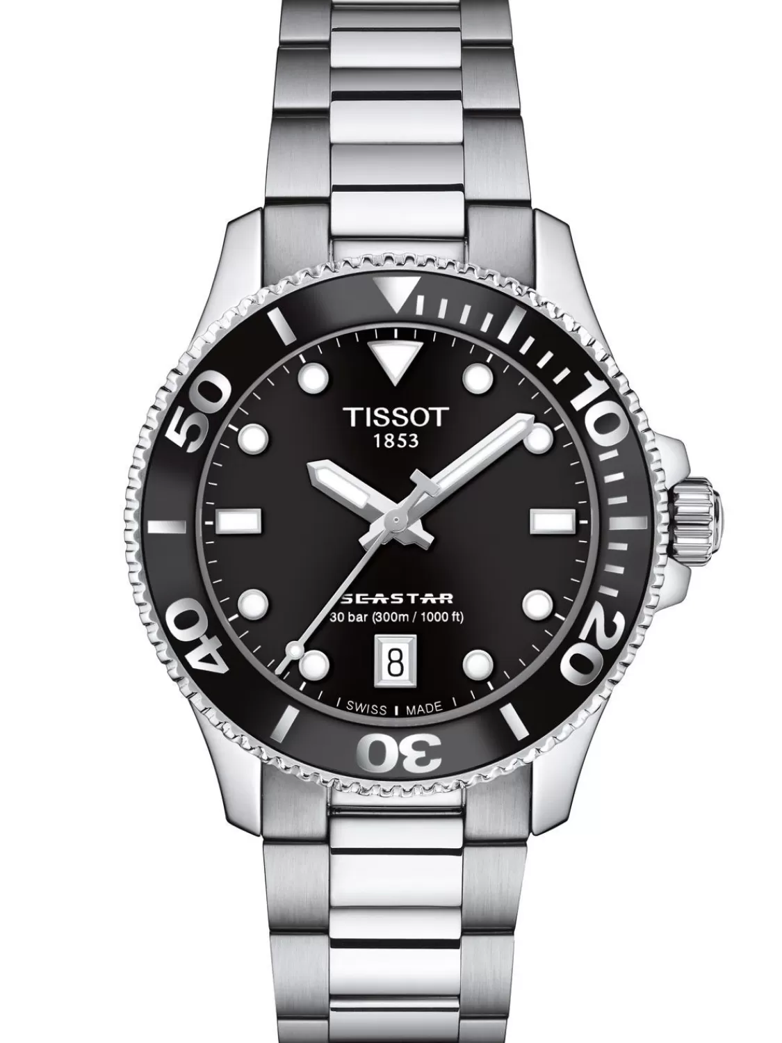 Tissot Unisex-Armbanduhr Seastar 1000 Schwarz | Damenuhren