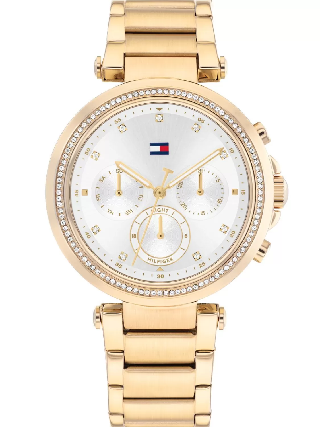 Tommy Hilfiger Damenuhr Emily Multifunktion Goldfarben | Damenuhren