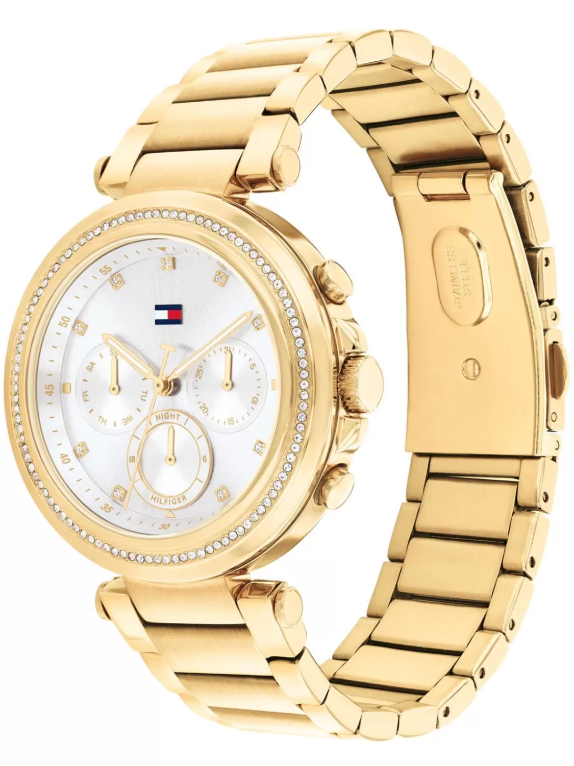 Tommy Hilfiger Damenuhr Emily Multifunktion Goldfarben | Damenuhren