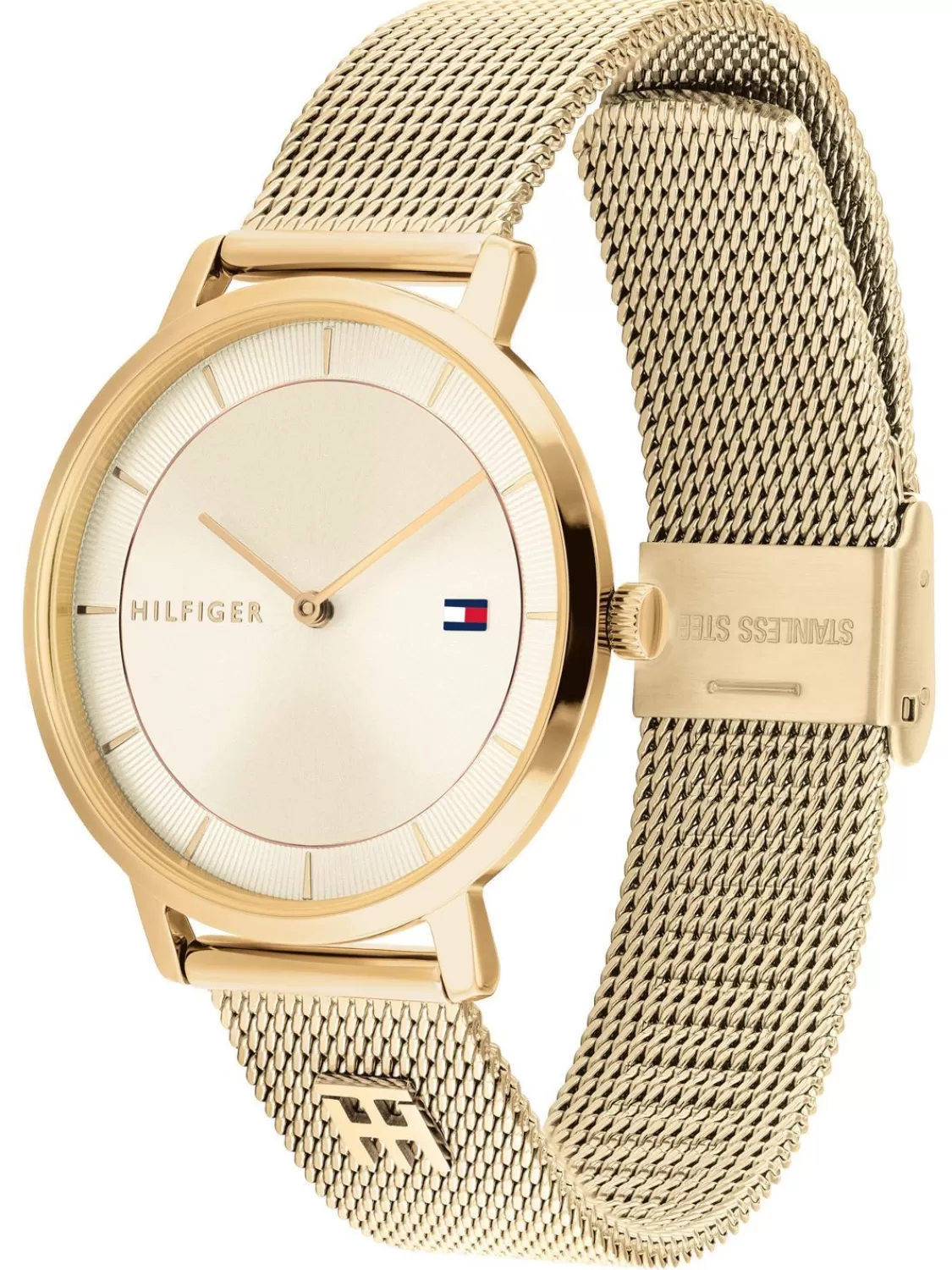 Tommy Hilfiger Damenuhr Tea Mit Goldfarbenem Milanaiseband | Damenuhren