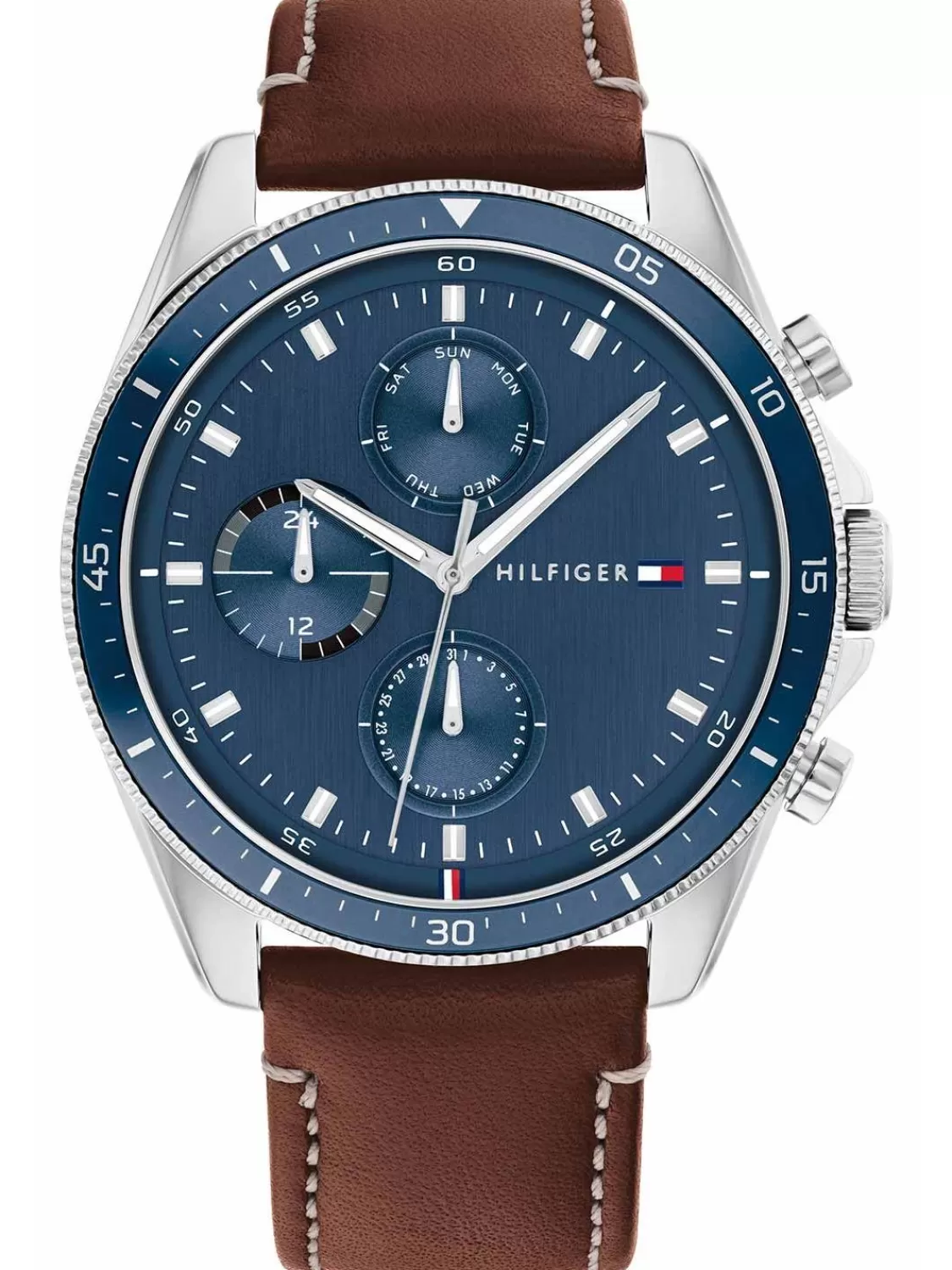 Tommy Hilfiger Herrenuhr Multifunktion Parker Braun/Blau | Herrenuhren