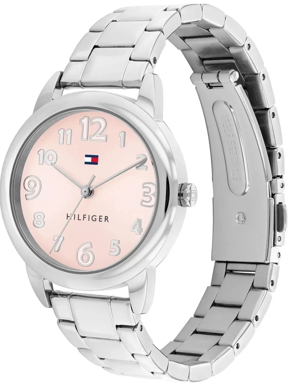 Tommy Hilfiger Jugenduhr Girls Stahl/Rosafarben | Kinderuhren