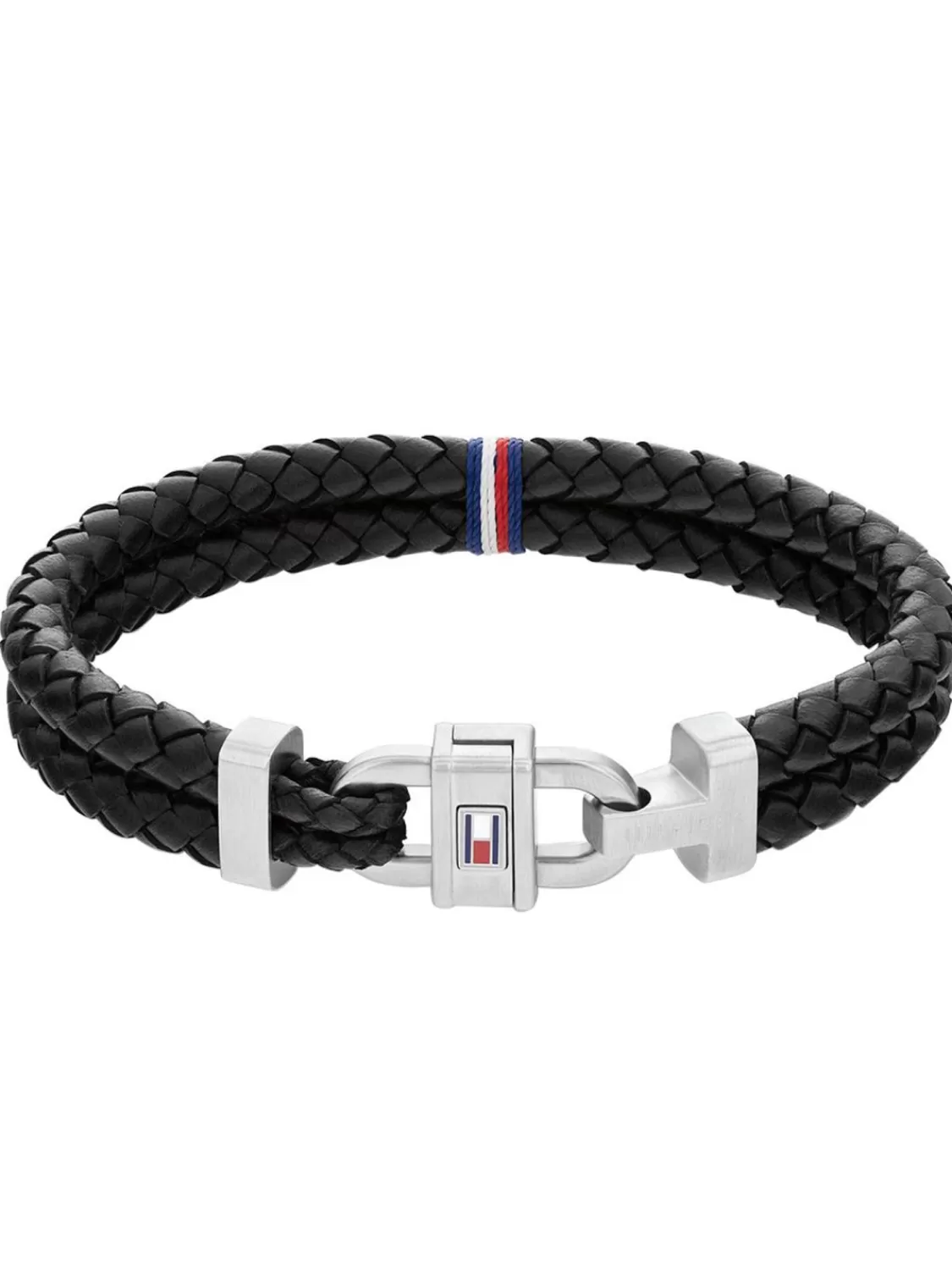 Tommy Hilfiger Lederarmband Fur Herren Carabiner Schwarz | Herrenschmuck