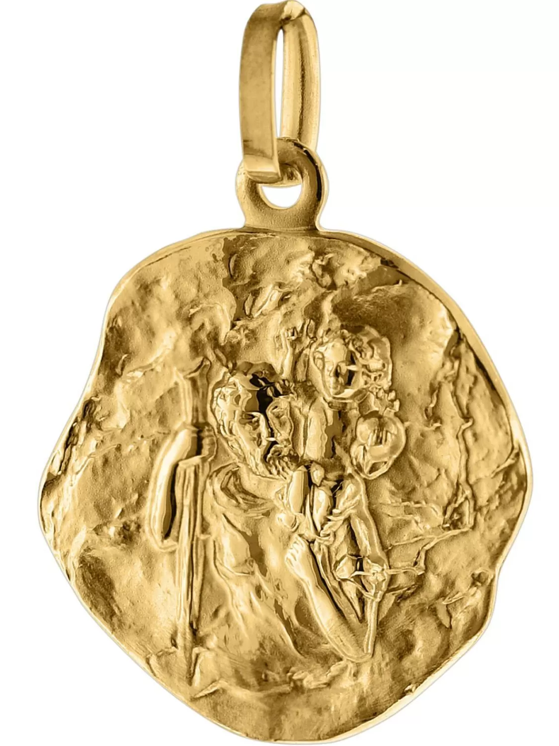 trendor Anhanger Christophorus Gold 585 (14 Karat) O 16 Mm | Herrenschmuck
