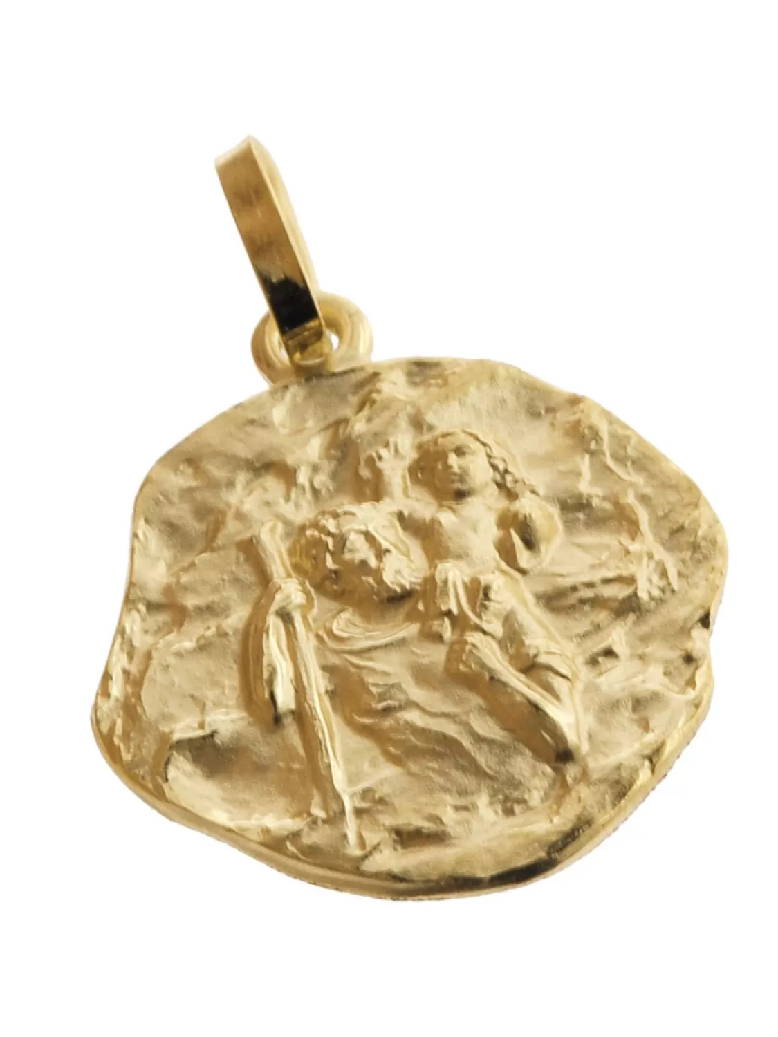 trendor Anhanger Christophorus Gold 585 (14 Karat) O 16 Mm | Herrenschmuck