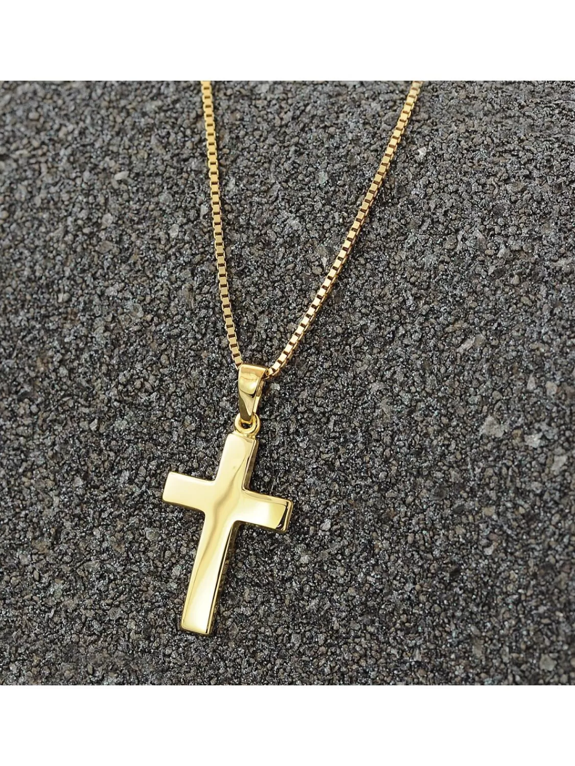 trendor Anhanger Kreuz 21 Mm Gold 333 (8 Kt.) Mit Plattierter Halskette | Herrenschmuck