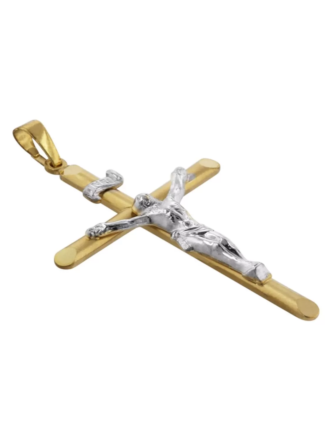 trendor Anhanger Kruzifix 333 Gold 8 Karat Bicolor 43 X 25 Mm | Herrenschmuck