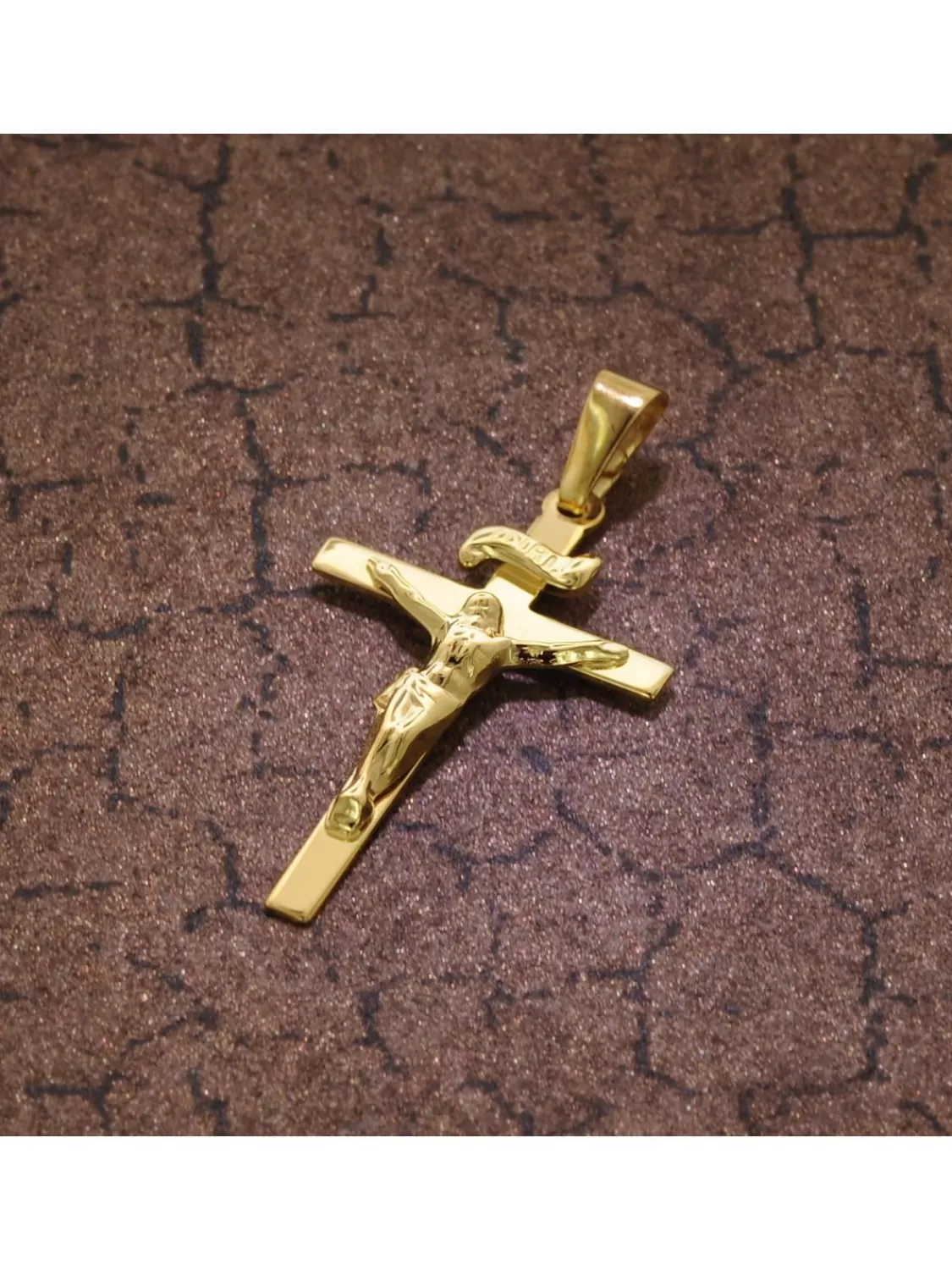 trendor Anhanger Kruzifix 585 Gold/14 Karat 24 X 15 Mm | Herrenschmuck
