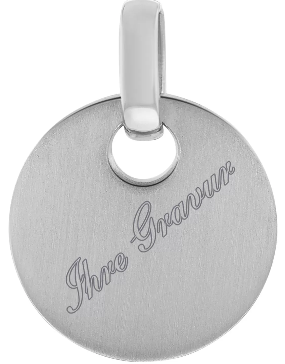 trendor Anhanger Mit Namen Fur Jugend Silber 925 Gravuplatte O 17 Mm | Herrenschmuck