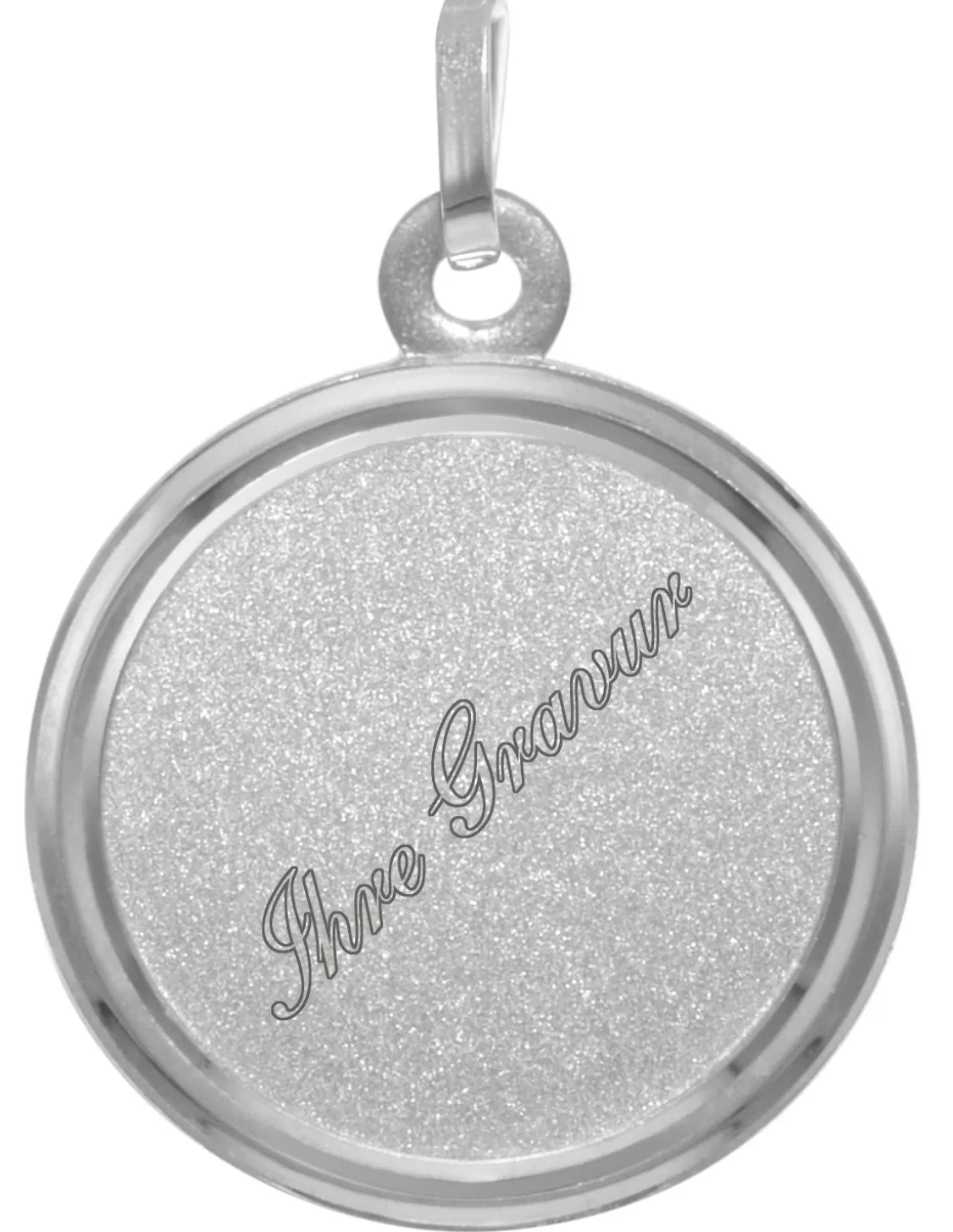 trendor Anhanger Mit Namen Fur Jugend Silber 925 Gravurplatte O 16 Mm | Herrenschmuck