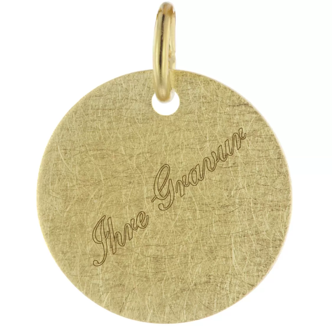 trendor Anhanger Mit Namen Gold 333 (8 Karat) Gravurplatte O 14 Mm | Herrenschmuck