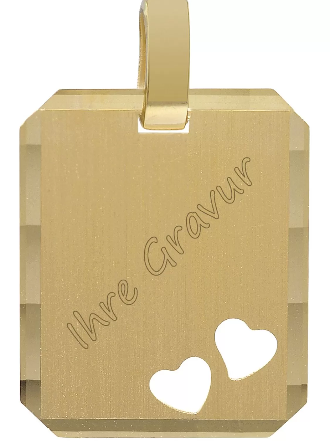 trendor Anhanger Mit Namen Gold 333 / 8K Gravurplatte 18X14 Mm | Herrenschmuck
