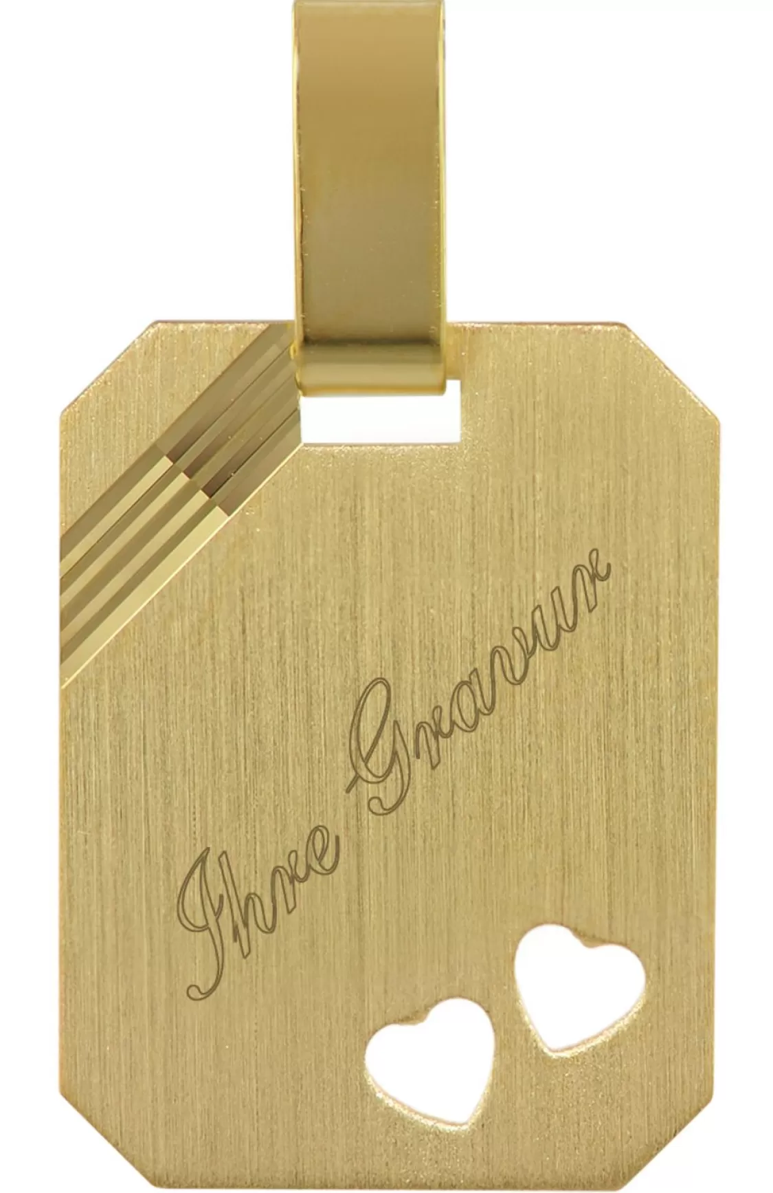 trendor Anhanger Mit Namen Gold 333 / 8K Gravurplatte 18X14 Mm | Herrenschmuck