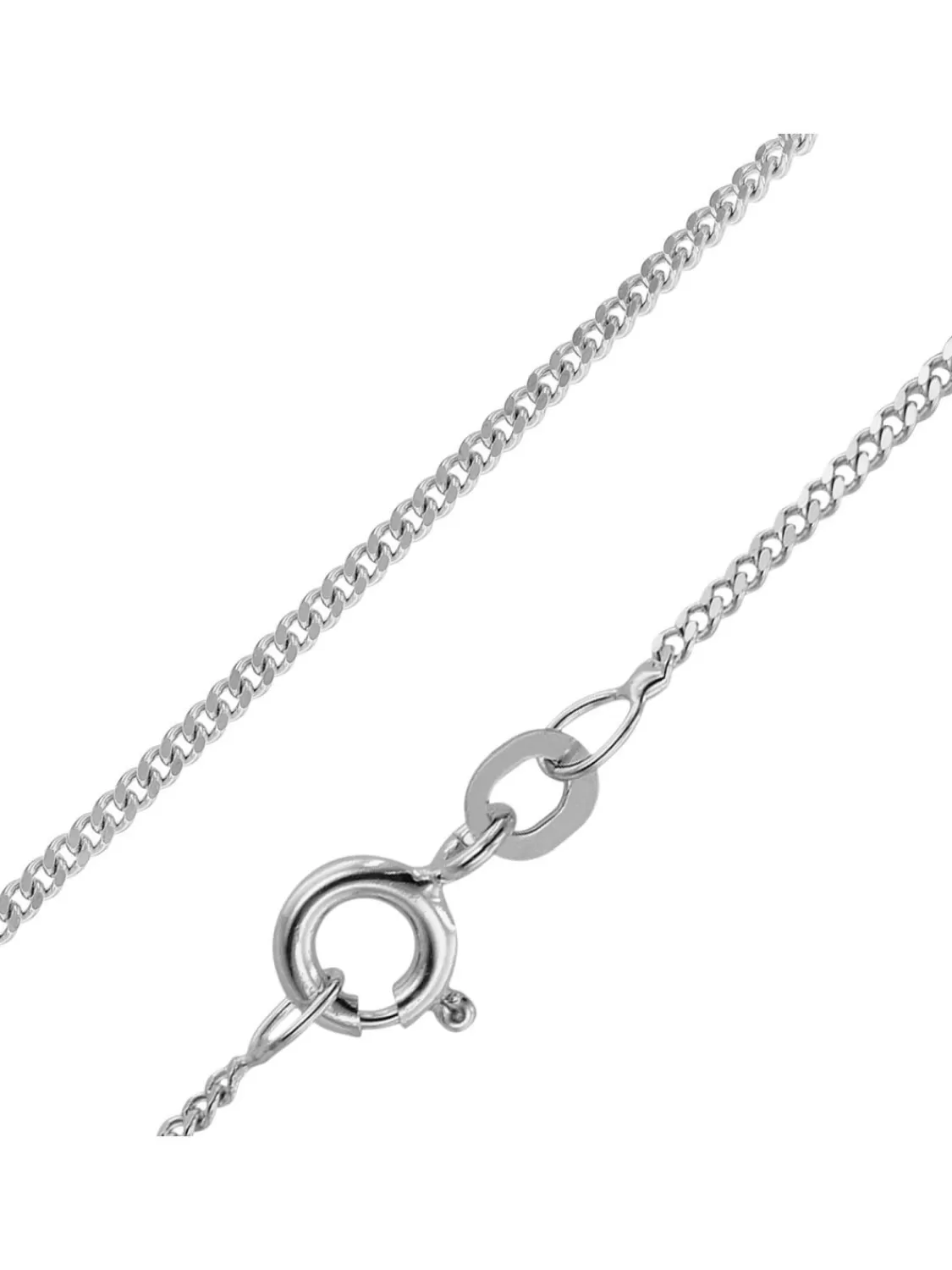 trendor Anhanger Taufring 333 Weisgold Mit Saphir An Silber-Halskette | Damenschmuck