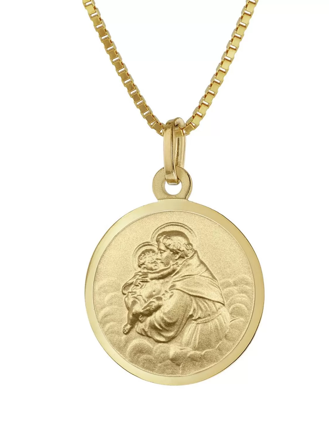trendor Antonius Medaille O 16 Mm Gold 333 An Goldplattierter Kette | Herrenschmuck