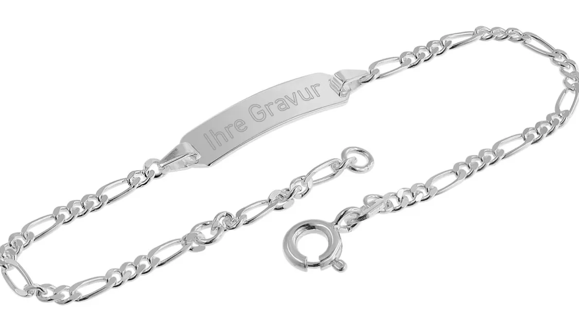 trendor Armband Fur Babys Mit Namen Silber 925 Gravurband 14/12 Cm | Kinderschmuck