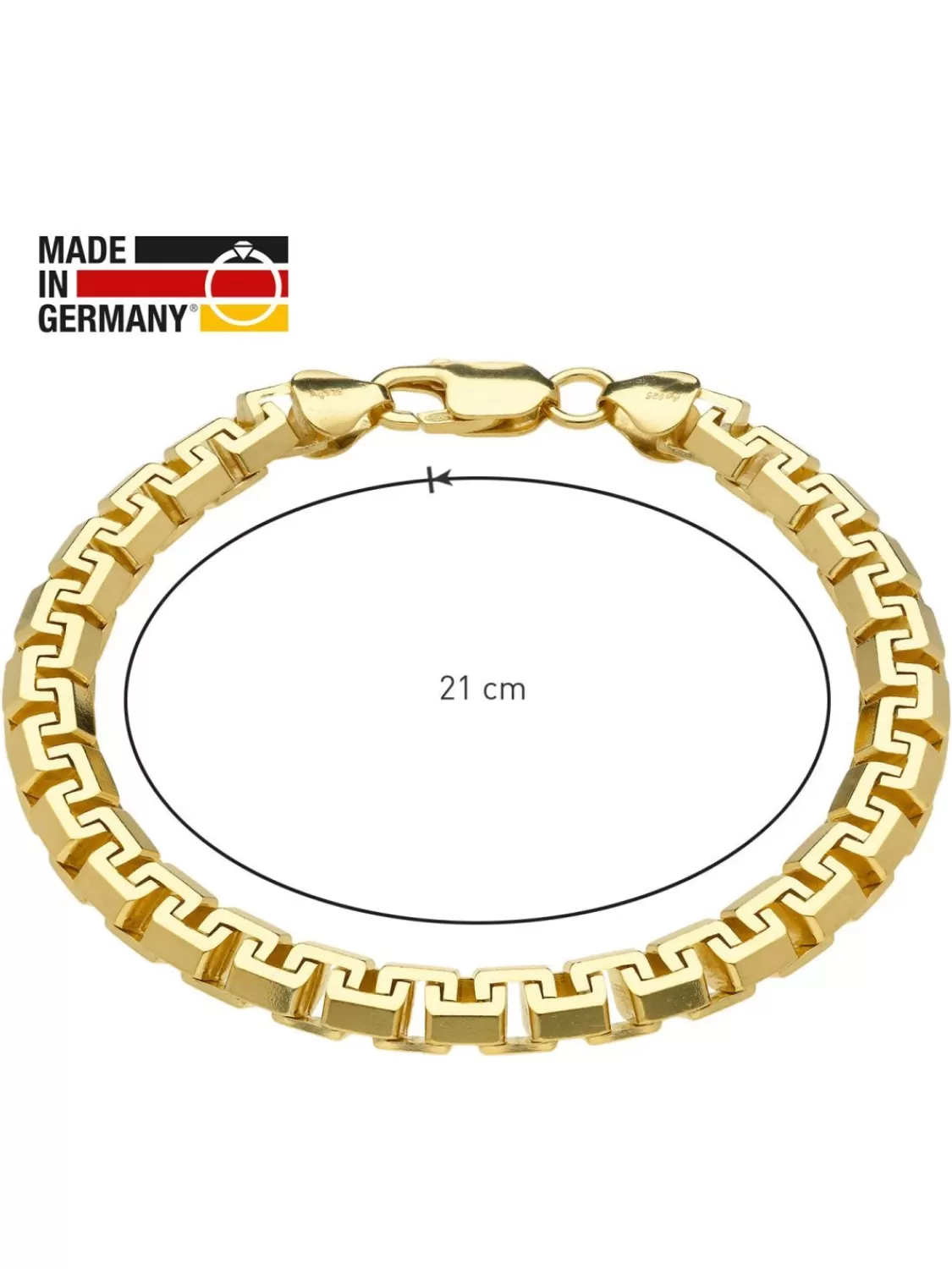 trendor Armband Fur Damen Und Herren 925 Silber Vergoldet | Herrenschmuck