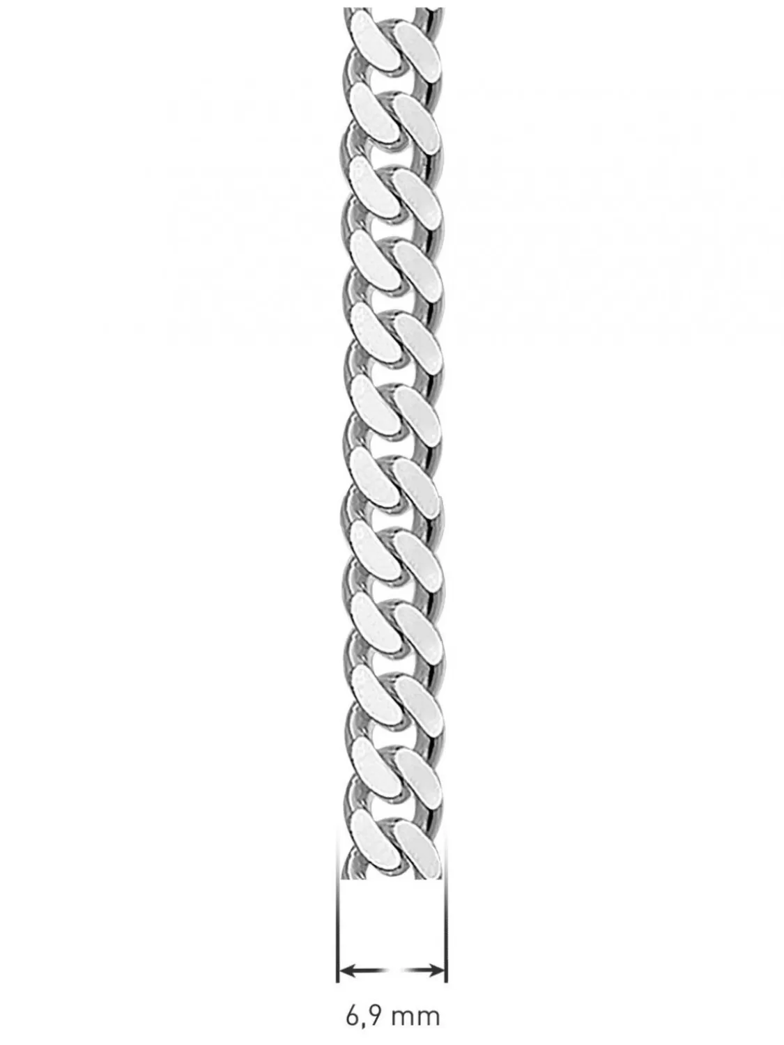 trendor Armband Fur Manner 925 Silber Massiv Panzerkette Breite 6,9 Mm | Herrenschmuck