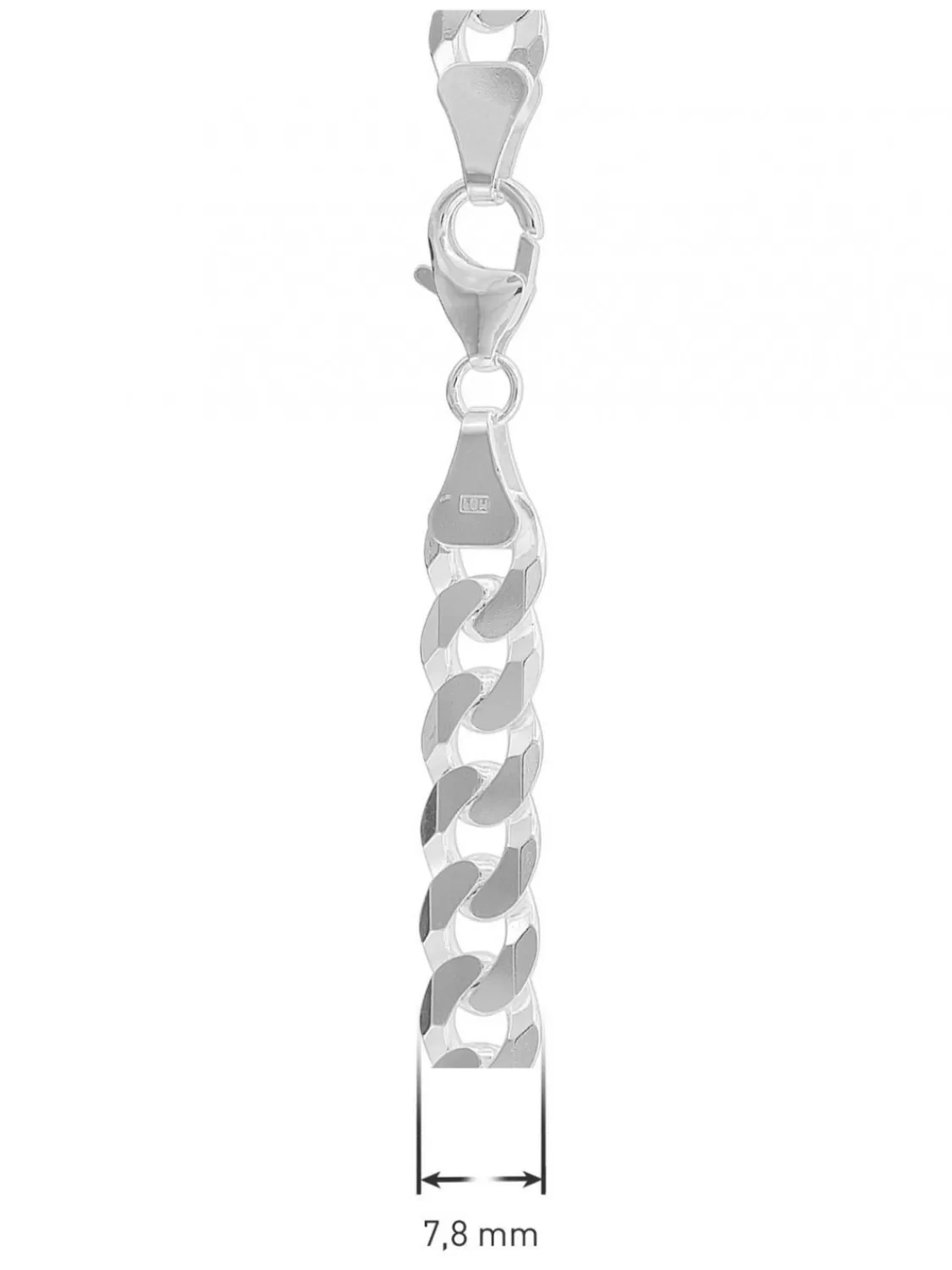 trendor Armband Fur Manner 925 Silber Panzerkette Massiv Breite 8,2 Mm | Herrenschmuck