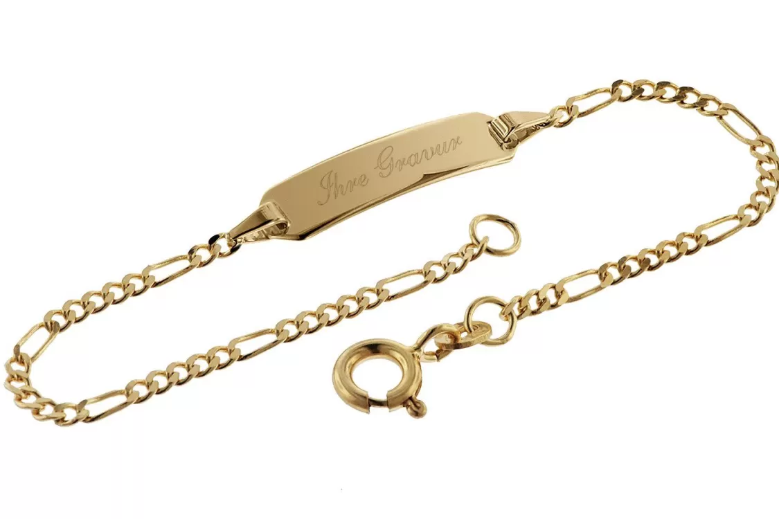 trendor Armband Mit Gravur 585 Gold Fur Kinder Lange 14 Cm | Kinderschmuck