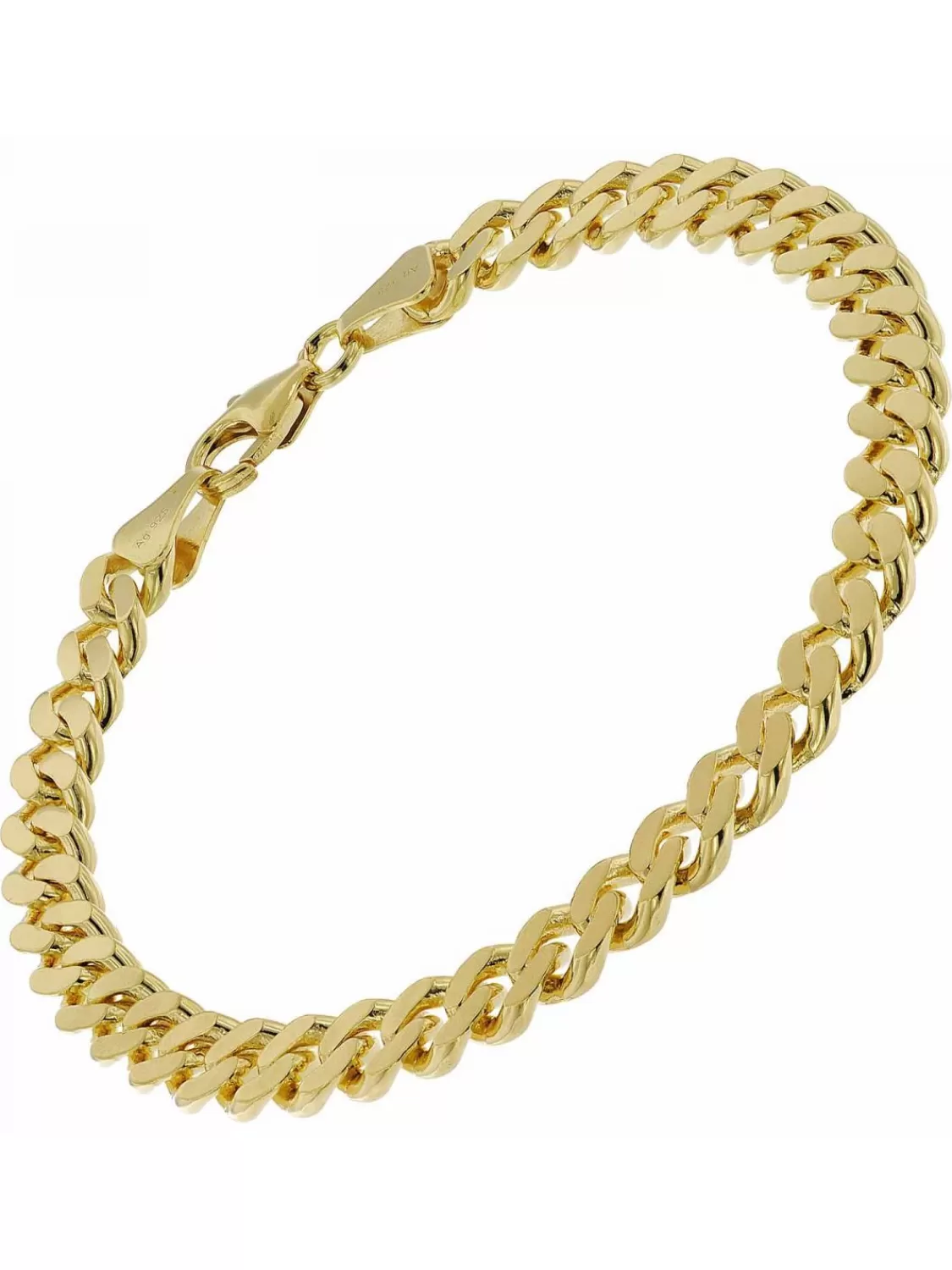 trendor Armband Panzerkette Gold Auf 925 Silber Breite 6,9 Mm | Herrenschmuck