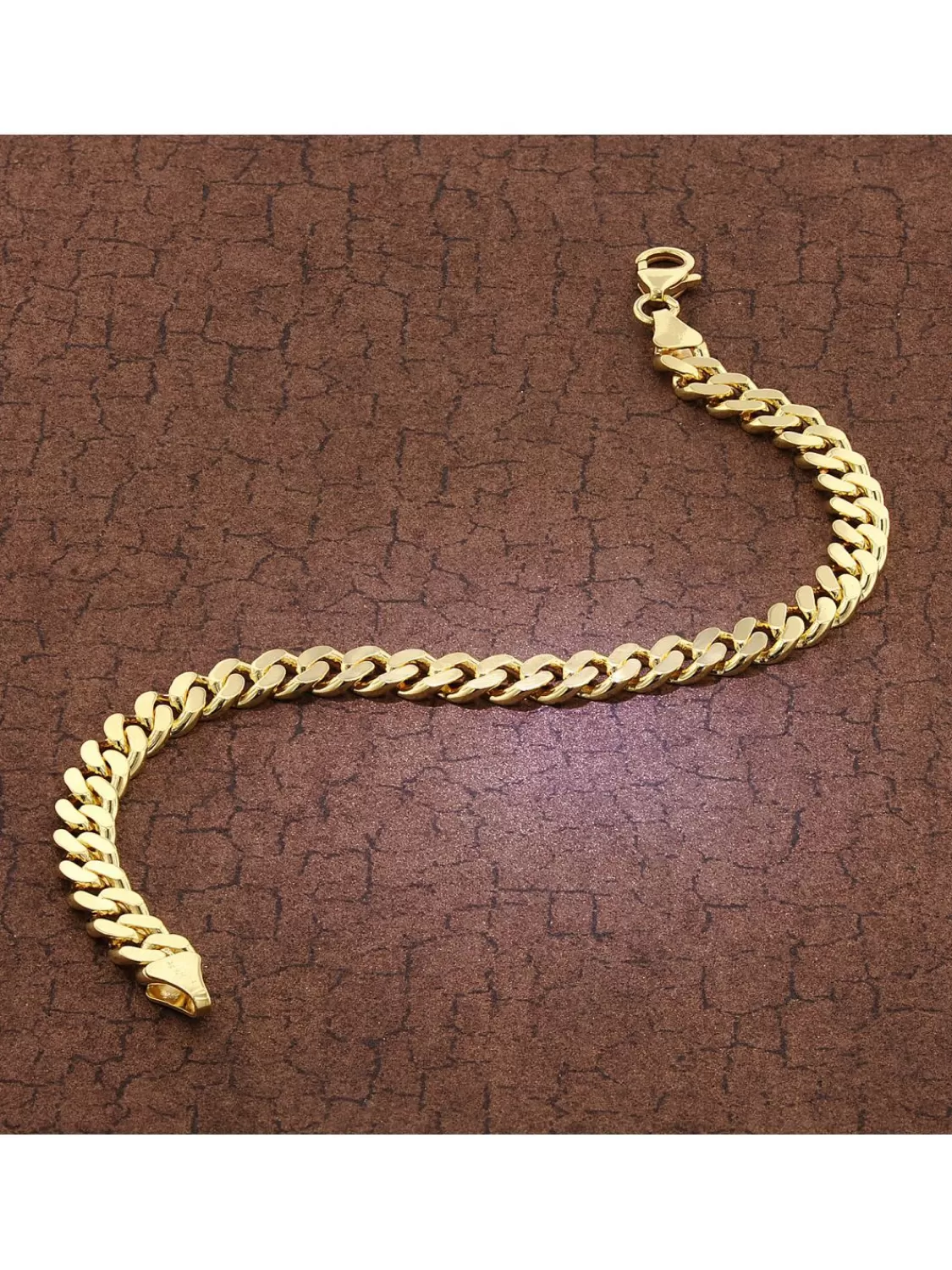 trendor Armband Panzerkette Gold Auf 925 Silber Breite 6,9 Mm | Herrenschmuck