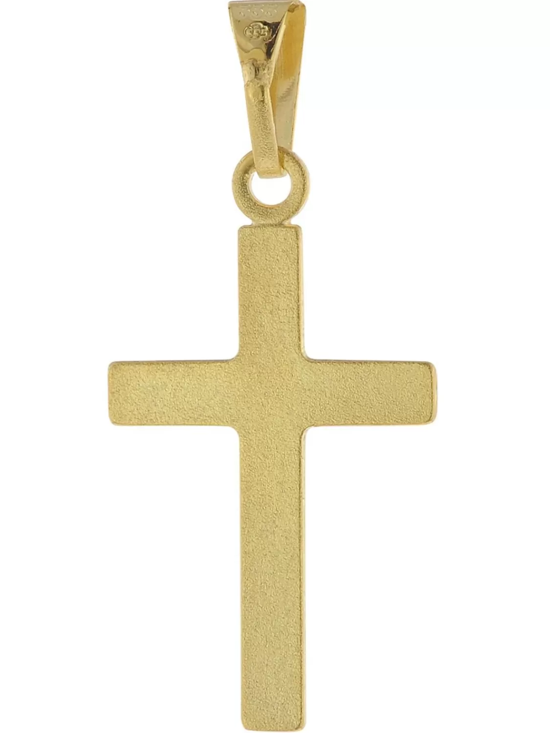 trendor Damen Kreuz-Anhanger 333 / 8K Gold + Vergoldete Silberkette | Damenschmuck