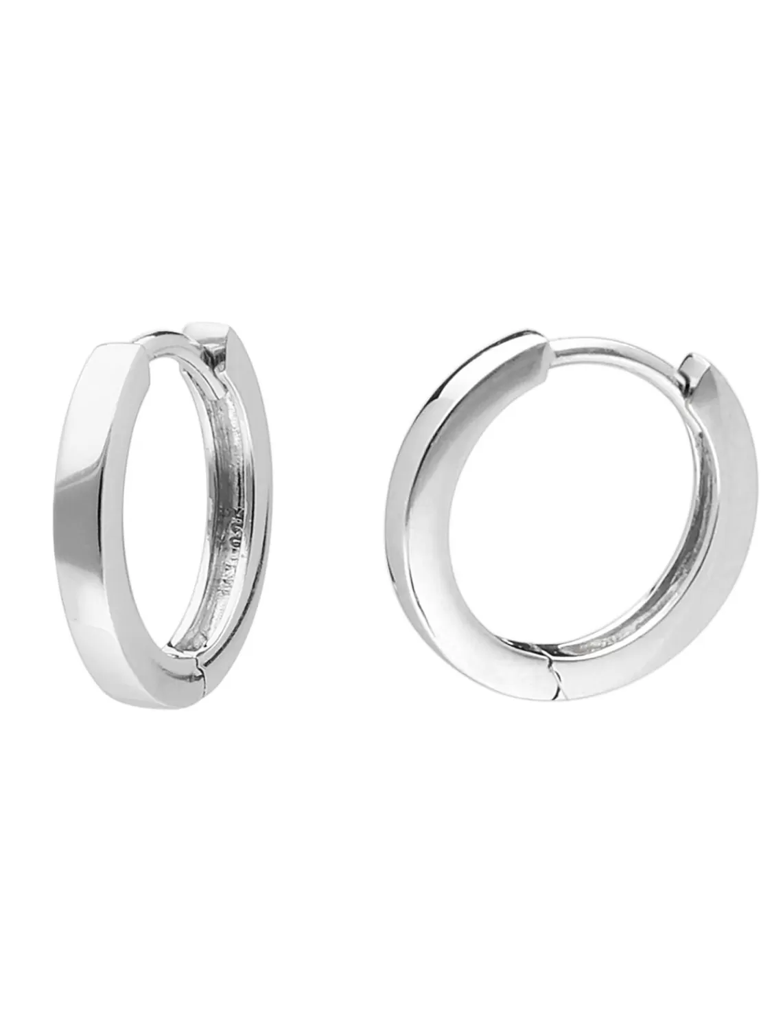 trendor Damen Ohrringe 925 Silber Klapp-Creolen O 15 Mm | Herrenschmuck