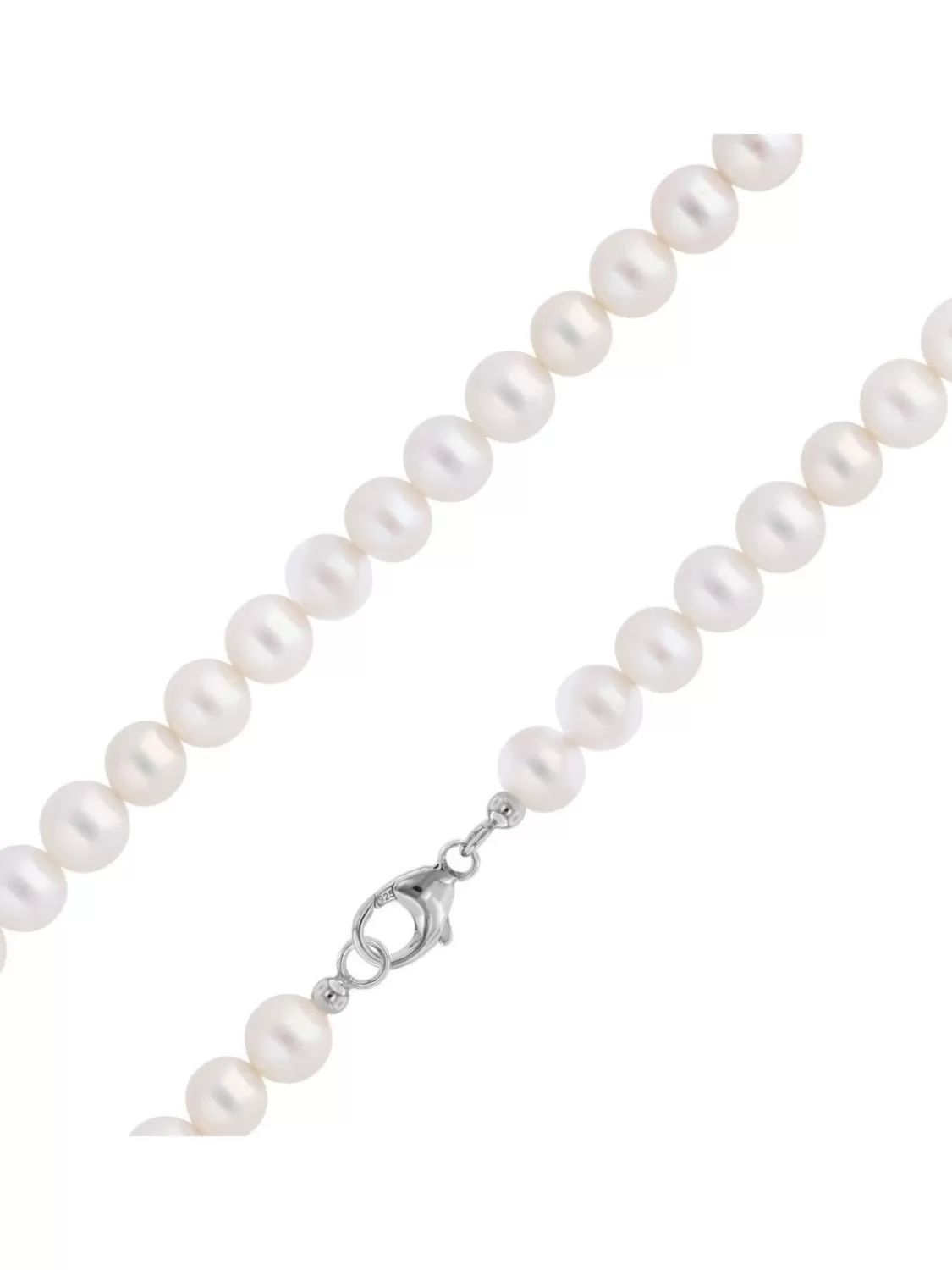 trendor Damen Und Herren Perlenkette 925 Silber Suswasserperlen 9-10 Mm | Herrenschmuck