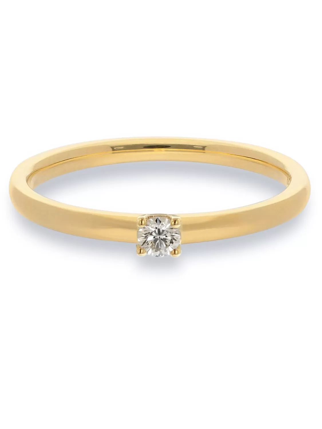 trendor Damen-Diamantring Gold 585/14K Brillant 0,06 Ct | Damenschmuck