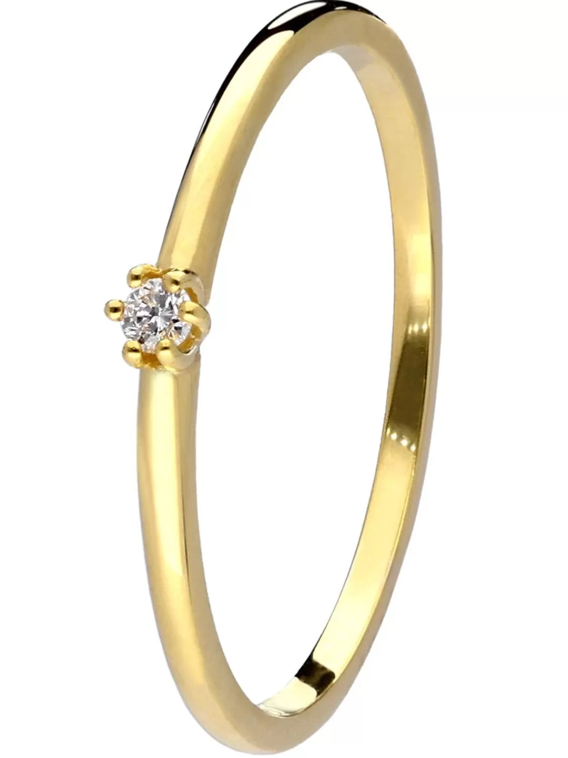 trendor Damen-Diamantring Gold 585/14K Brillantring | Damenschmuck