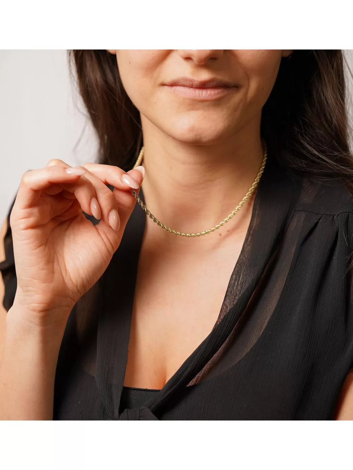 trendor Damen-Kette 333 Gold / 8 Karat Kordelkette 45 Cm Lang | Damenschmuck