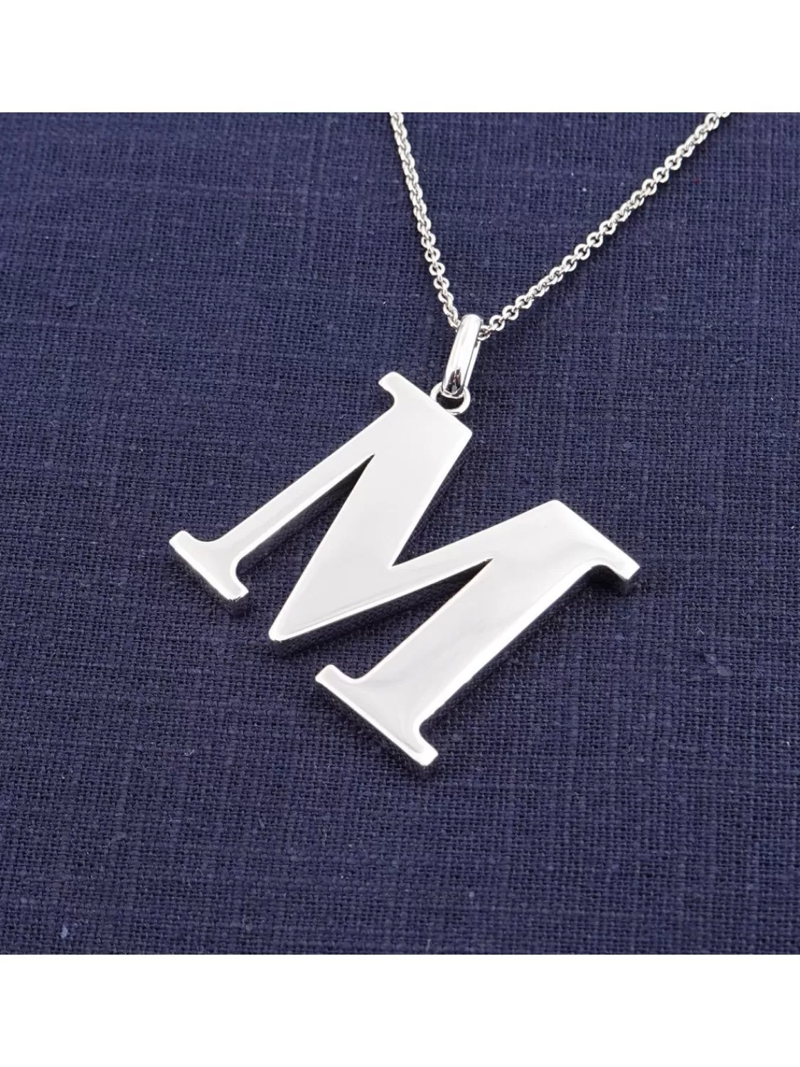 trendor Damen-Kette Mit Grosem Buchstaben M 925 Silber | Damenschmuck