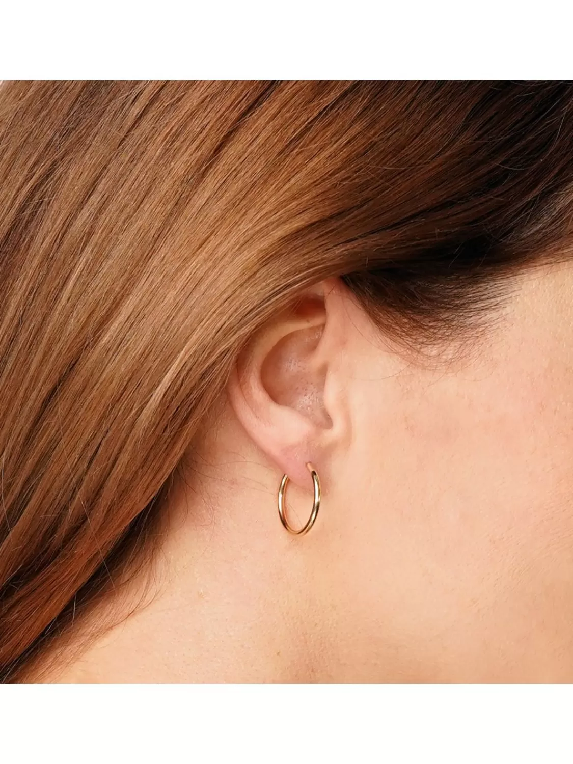 trendor Damen-Ohrringe Gold 333 / 8K Creolen Breite 2 Mm O 20 Mm | Damenschmuck